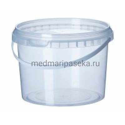Ведро 3,0 л с прозрачной ручкой с крышкой